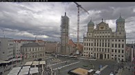 Archiv Foto Webcam Augsburger Rathausplatz und Perlachturm 11:00