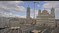 Archiv Foto Webcam Augsburger Rathausplatz und Perlachturm 15:00