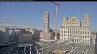Archiv Foto Webcam Augsburger Rathausplatz und Perlachturm 17:00