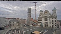 Archiv Foto Webcam Augsburger Rathausplatz und Perlachturm 06:00