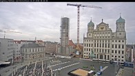 Archiv Foto Webcam Augsburger Rathausplatz und Perlachturm 07:00