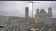 Archiv Foto Webcam Augsburger Rathausplatz und Perlachturm 09:00