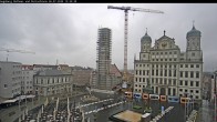 Archiv Foto Webcam Augsburger Rathausplatz und Perlachturm 11:00