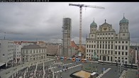 Archiv Foto Webcam Augsburger Rathausplatz und Perlachturm 09:00