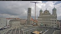 Archiv Foto Webcam Augsburger Rathausplatz und Perlachturm 11:00