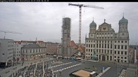 Archiv Foto Webcam Augsburger Rathausplatz und Perlachturm 05:00