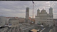 Archiv Foto Webcam Augsburger Rathausplatz und Perlachturm 07:00