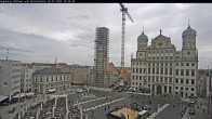 Archiv Foto Webcam Augsburger Rathausplatz und Perlachturm 09:00