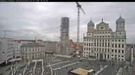 Archiv Foto Webcam Augsburger Rathausplatz und Perlachturm 13:00