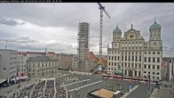 Archiv Foto Webcam Augsburger Rathausplatz und Perlachturm 15:00