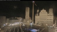 Archiv Foto Webcam Augsburger Rathausplatz und Perlachturm 21:00