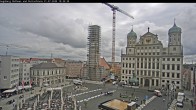 Archiv Foto Webcam Augsburger Rathausplatz und Perlachturm 09:00