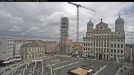 Archiv Foto Webcam Augsburger Rathausplatz und Perlachturm 11:00