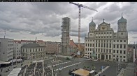 Archiv Foto Webcam Augsburger Rathausplatz und Perlachturm 09:00