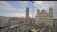 Archiv Foto Webcam Augsburger Rathausplatz und Perlachturm 17:00