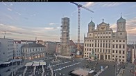 Archiv Foto Webcam Augsburger Rathausplatz und Perlachturm 19:00