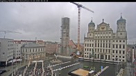 Archiv Foto Webcam Augsburger Rathausplatz und Perlachturm 07:00
