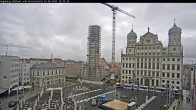 Archiv Foto Webcam Augsburger Rathausplatz und Perlachturm 09:00