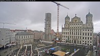 Archiv Foto Webcam Augsburger Rathausplatz und Perlachturm 13:00