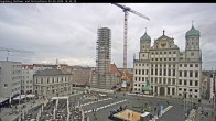 Archiv Foto Webcam Augsburger Rathausplatz und Perlachturm 15:00