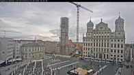 Archiv Foto Webcam Augsburger Rathausplatz und Perlachturm 17:00