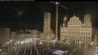 Archiv Foto Webcam Augsburger Rathausplatz und Perlachturm 21:00
