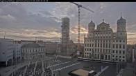 Archiv Foto Webcam Augsburger Rathausplatz und Perlachturm 05:00