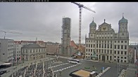 Archiv Foto Webcam Augsburger Rathausplatz und Perlachturm 07:00