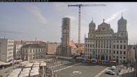 Archiv Foto Webcam Augsburger Rathausplatz und Perlachturm 09:00