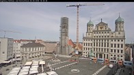 Archiv Foto Webcam Augsburger Rathausplatz und Perlachturm 13:00