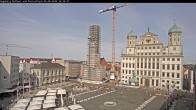 Archiv Foto Webcam Augsburger Rathausplatz und Perlachturm 15:00