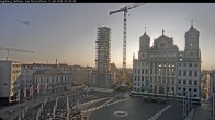 Archiv Foto Webcam Augsburger Rathausplatz und Perlachturm 06:00