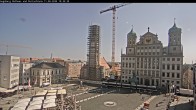 Archiv Foto Webcam Augsburger Rathausplatz und Perlachturm 09:00