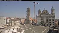 Archiv Foto Webcam Augsburger Rathausplatz und Perlachturm 11:00