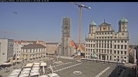 Archiv Foto Webcam Augsburger Rathausplatz und Perlachturm 13:00