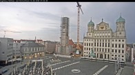 Archiv Foto Webcam Augsburger Rathausplatz und Perlachturm 06:00