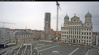 Archiv Foto Webcam Augsburger Rathausplatz und Perlachturm 07:00