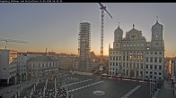 Archiv Foto Webcam Augsburger Rathausplatz und Perlachturm 05:00