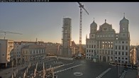 Archiv Foto Webcam Augsburger Rathausplatz und Perlachturm 06:00