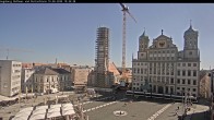 Archiv Foto Webcam Augsburger Rathausplatz und Perlachturm 09:00