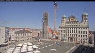 Archiv Foto Webcam Augsburger Rathausplatz und Perlachturm 13:00