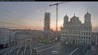 Archiv Foto Webcam Augsburger Rathausplatz und Perlachturm 05:00