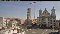Archiv Foto Webcam Augsburger Rathausplatz und Perlachturm 09:00