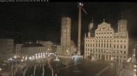 Archiv Foto Webcam Augsburger Rathausplatz und Perlachturm 19:00