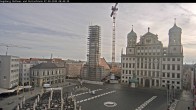 Archiv Foto Webcam Augsburger Rathausplatz und Perlachturm 05:00