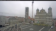 Archiv Foto Webcam Augsburger Rathausplatz und Perlachturm 05:00
