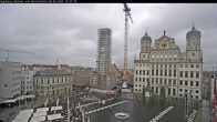 Archiv Foto Webcam Augsburger Rathausplatz und Perlachturm 09:00
