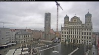 Archiv Foto Webcam Augsburger Rathausplatz und Perlachturm 10:00