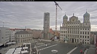 Archiv Foto Webcam Augsburger Rathausplatz und Perlachturm 08:00