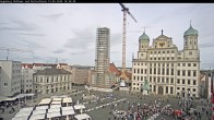 Archiv Foto Webcam Augsburger Rathausplatz und Perlachturm 15:00
